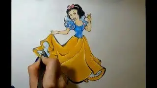 Рисуем гуашью: Белоснежка/ главная героиня. Мульт 