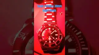 Glimpse of the Tudor Pelagos 39mm under UV light to show the dials.
