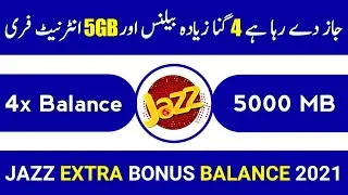How To Get Jazz Bonus Balance & 5GB Free | Jazz 4x Extra Balance Offer 2021 | Tech IT Master