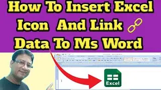How To Insert Excel Icon In Ms Word|Link Data Excel To Word