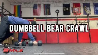 Bear Crawls: Dumbbells