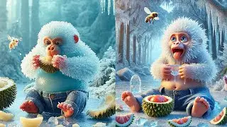 It's So Cold Looking At These Two Little Monkeys#creativity #cute #cartoon#funny