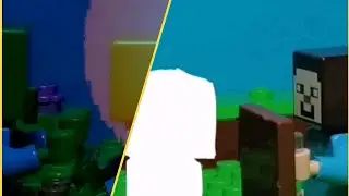 зомби житель крипер лего майнкрафт анимация lego stop motion animation