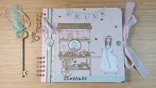 Libro 2 en tonos rosa y mint para Celia