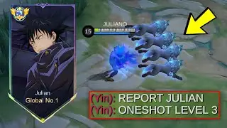 TOP 1 GLOBAL JULIAN PERFECT HYBRID DAMAGE BUILD FOR 1 SHOT 2024!! (100% Broken!) - MLBB