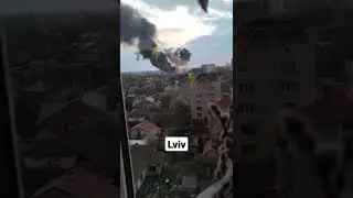 Russian Kalibr Cruise Missile Hitting Lviv in West Ukraine ● 3rd May 2022 #ukrainerussiawar uk