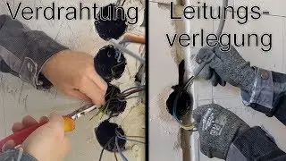 Kabel / Leitungen verlegen und verdrahten - Rohbau-Elektroinstallation Teil 4