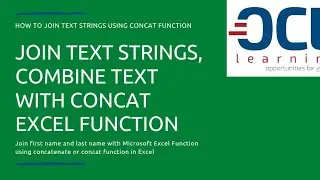 How to join text strings using CONCATENATE and CONCAT Functions