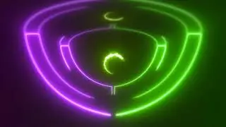 Green and Purple Neon Lights Background