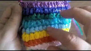 Квадратная мочалка - рисунком "поп ит"