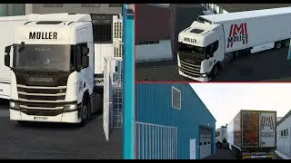 ETS 2  Tırla dar sokaklar da zorlu geri manevra ile rampaya yanaştık / Zor yerlere park yapma🤬