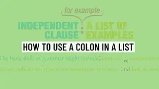 How to Use a Colon in a List - ACT English / SAT Writing and Language