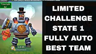 Lords mobile Limited Challenge Stage 1 Steam Ahead  Fully auto| Steambot stage 1 Fully Auto |