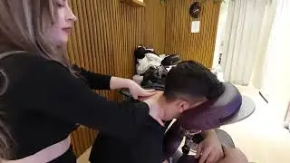 Asmr Lady Gamze Chair Massage I Chiropractic Adjustment IBody MassageI