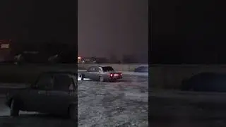 Парковочка выручает) Дрифт, зима, снег, гололед, жигули
