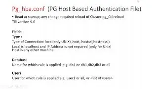 PostgreSQL Host Based Authentication pg_hba.conf  Connecting to PostgreSQL database
