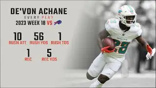 De'Von Achane Week 18 Replay: Every Run, Target, and Catch vs Buffalo Bills