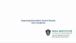 Importing EbscoHost Search Results into Covidence