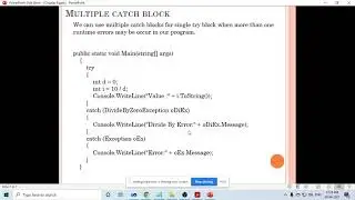 034 Exception Handling in C# Part 2