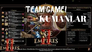 AGE OF EMPİRES 2 TÜRKÇE | 4V4 ARENA | KUMANLAR İLE SLİNG ATIP OYUN NASIL TAŞINIR | 