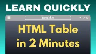 How to Create Tables | Table in HTML and CSS | HTML CSS Tutorial