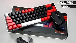 Unboxing Redragon K631 Pro Mechanical Keyboard with M991 Wireless Gaming Mouse - ASMR