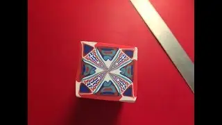 Red, White & Blue Translucent Pinwheel Cane