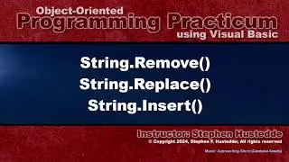 OOP Programming (VB) - 05I String Remove, Replace, Insert