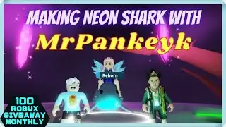 With @MrPankeyk in Adopt Me: MAKING NEON SHARK! 🦈🌟