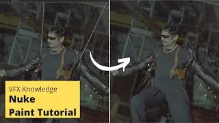 Wire Remove Nuke Paint Tutorial | Without Sequence Paint | Hindi