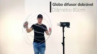 Globo difusor dobrável Diâmetro 80cm anel Bowens - estilo balão chinês