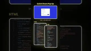 Day 56 - Quick Share Pop Up#html #css #shorts #javascript