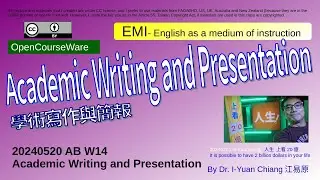 20240520 A W14 Academic Writing and Presentation
