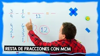 Resta de fracciones con mínimo común múltiplo (MCM)