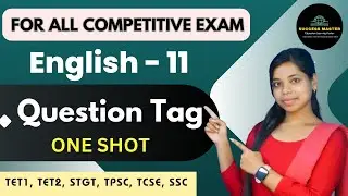 Question Tag in One Video || English grammar || By Susmita ma'am || #tet #stgt #tpsc