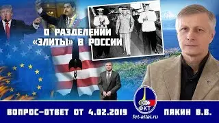 Валерий Пякин. О разделении «элиты» в России