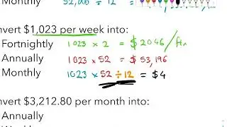 8D Converting income into different units of time