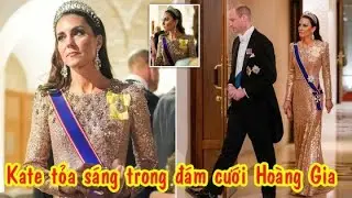 Kate tỏa sáng trong đám cưới Thái tử Jordan với vương miện Tiara