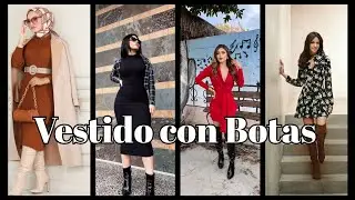 VESTIDO CON BOTAS OUTFITS/ATUENDOS #MODA #outfitsideas #atuendoscon vestido #vestodosconbotas #2024