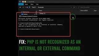 Solution: php is not recognized as an internal or external command