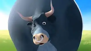 Очень весёлый мультфильм про толстого быка/комедия