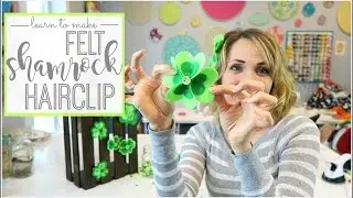 Felt Shamrock Hairclip
