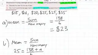 Statistics: Finding Measures of centre