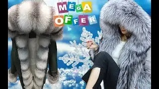 Парки из чернобурки, лисы и песец. Внутри кролик.