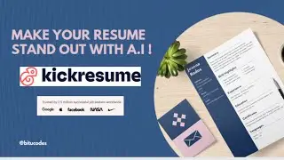 Automate Resume Creation using A.I @Kickresume  | Free Resume Building Website | #kickresume