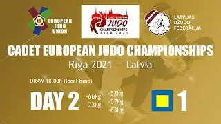 Day 2 - Tatami 1: Cadet European Judo Championships 2021