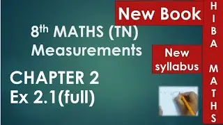 8th maths chapter 2 exercise 2.1 full answers measurements tn samacheer