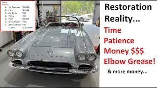 1962 Corvette 2 YEAR Restoration & Reality.  Costs & Time Realization.