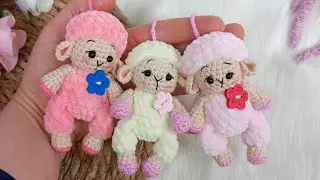 Kuzulu anahtarlık yapımı|amigurumi anahtarlık örüyoruz|Tığ işi anahtarlık#tutorial #tarif #amigurumi