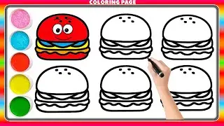 Let's Color Hamburgers Fun Coloring page | Big Marker Pencil.. 